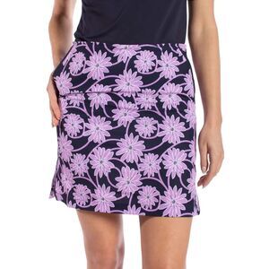GOLFTINI Wine Down Floral Print Golf Skort Skirt Performance Stretch SZ 4 Long *